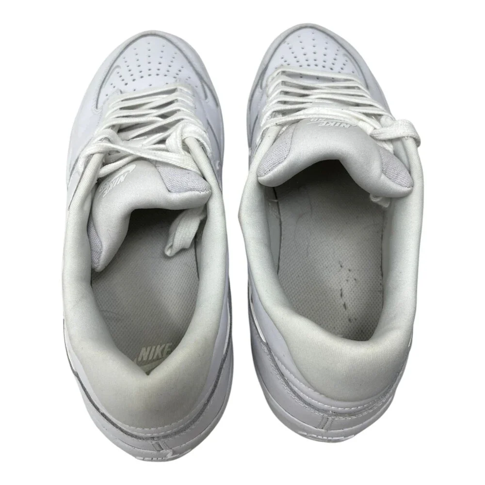 Nike Sneaker Men's Size 10 SB Force 58 Premium Triple White DH7505-100 Leather